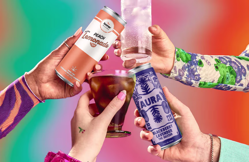 Loon Leaf customers sharing THC beverages and enjoying cannabis-infused drinks together