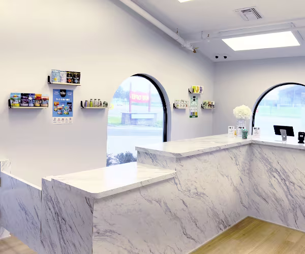 Loon Leaf cannabis dispensary side counter